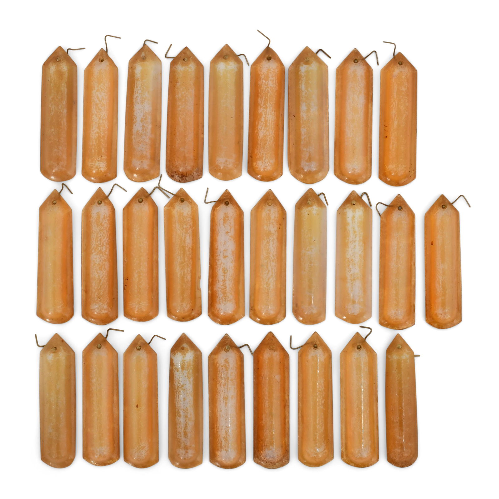 Lot of American Art Glass Prisms: Lot of American Art Glass Prismsearly 20th century3 x 3/4 inchesProvenance: Important Private CollectionOther Notes: Fontaine's Auction Gallery can arrange shipping for this item (USA only).