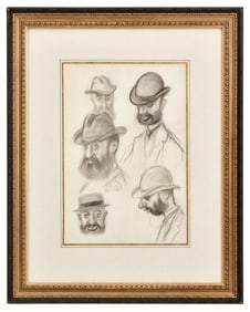 Michele Manzi (French, 1849-1915), Five Studies of Toulouse-Lautrec