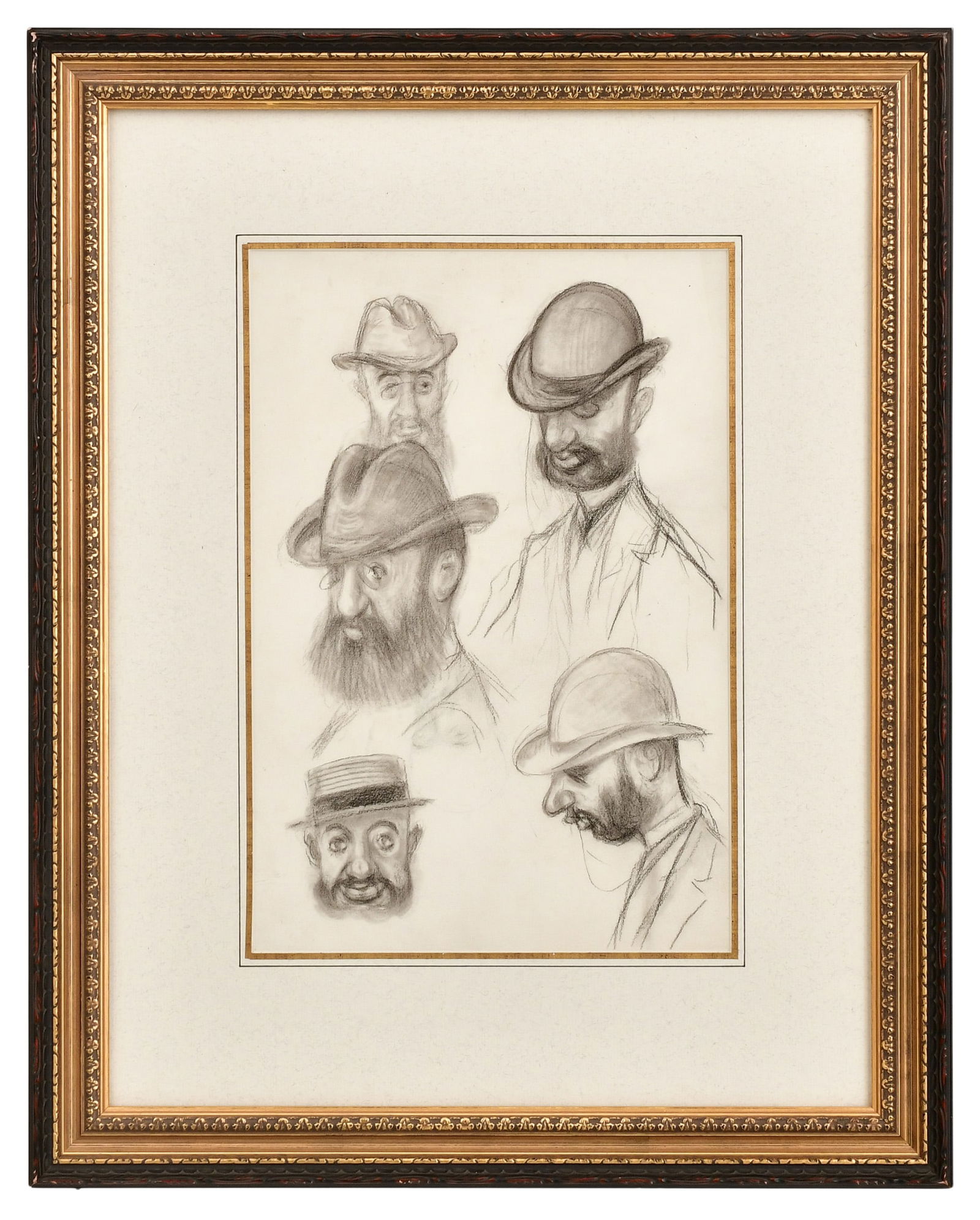 Michele Manzi (French, 1849-1915), Five Studies of Toulouse-Lautrec (1 of 3)