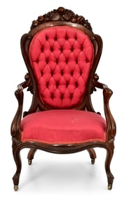 John H. Belter (1804-1863), "Rosalie" Rococo Revival Armchair