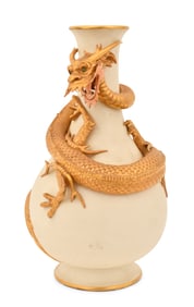 Royal Worcester Porcelain Dragon Vase