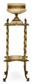 American Brass-Mounted Onyx Urn