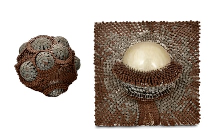 Oluf Gravesen (Dutch 1943-1987), Orb & Plaque Sculpture