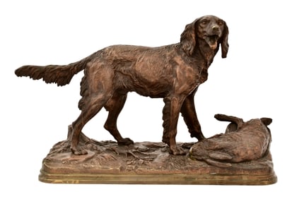 Alfred Dubucand (French, 1828-1894), Hunting Dog with Rabbit