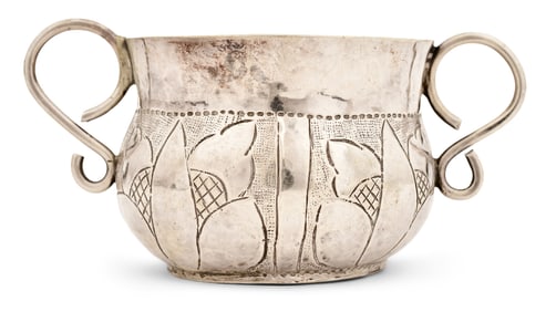 English Charles II Silver Porringer, London