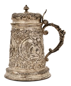 Continental RepoussÈ Silver Stein with Gold Washed Interior
