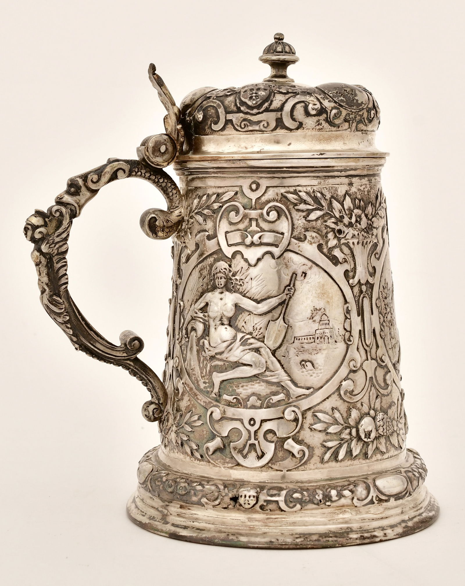 Continental RepoussÈ Silver Stein with Gold Washed Interior - 3