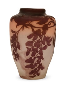 Émile Gallé (1846-1904), Cameo Glass "Wisteria" Vase