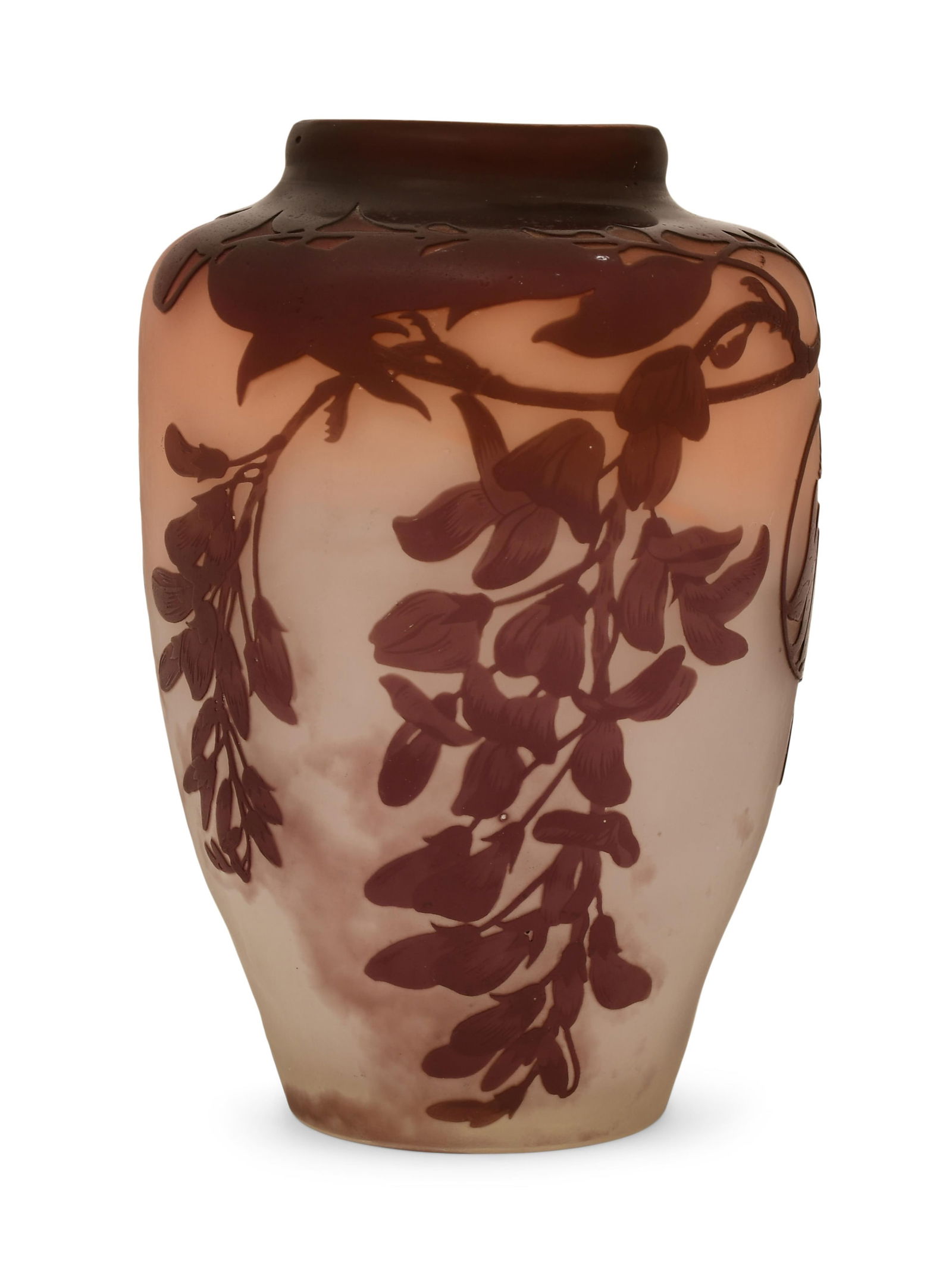 Émile Gallé (1846-1904), Cameo Glass "Wisteria" Vase (1 of 6)