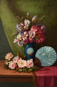 Max Albert Carlier (Belgian, 1872-1938), Still Life with Flowers