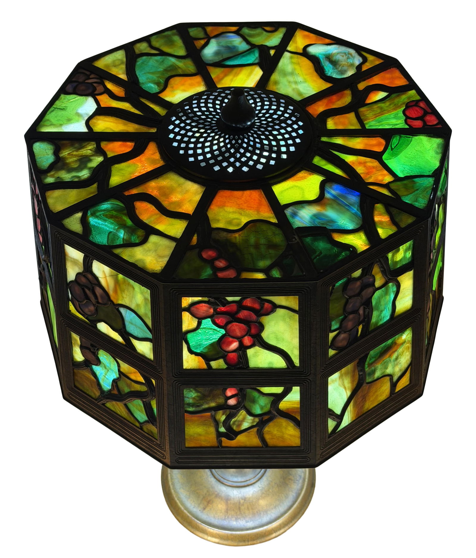 Tiffany Studios, A Rare "Grape Trellis" Table Lamp - 4