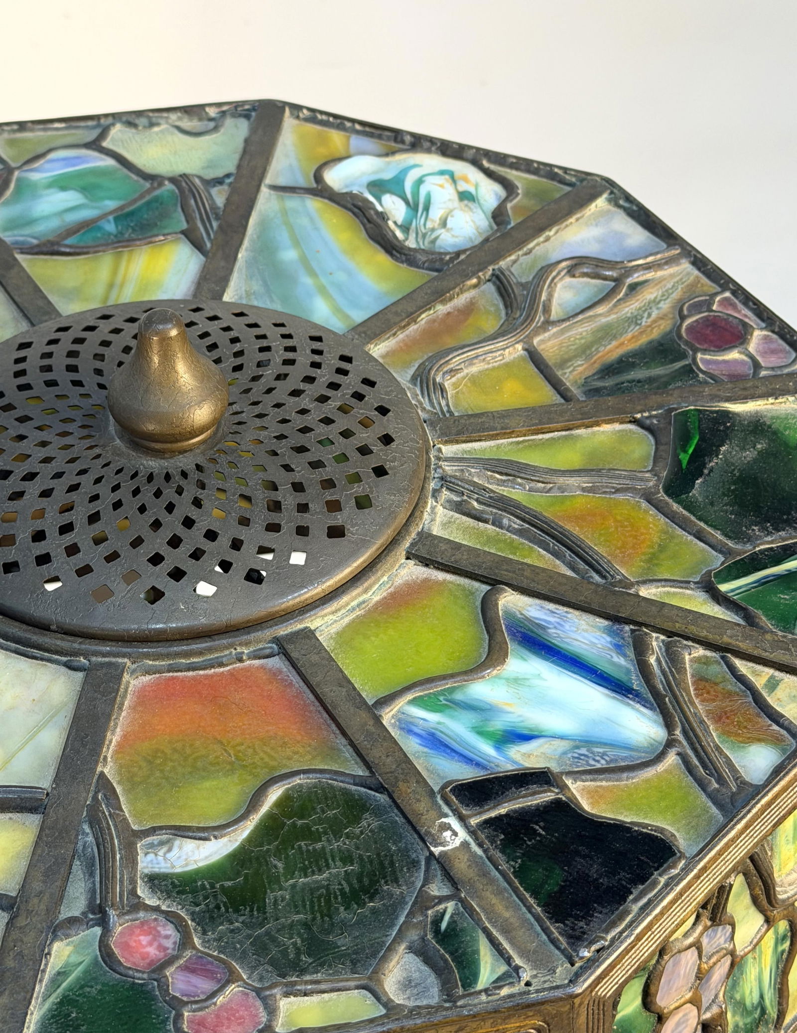 Tiffany Studios, A Rare "Grape Trellis" Table Lamp - 9