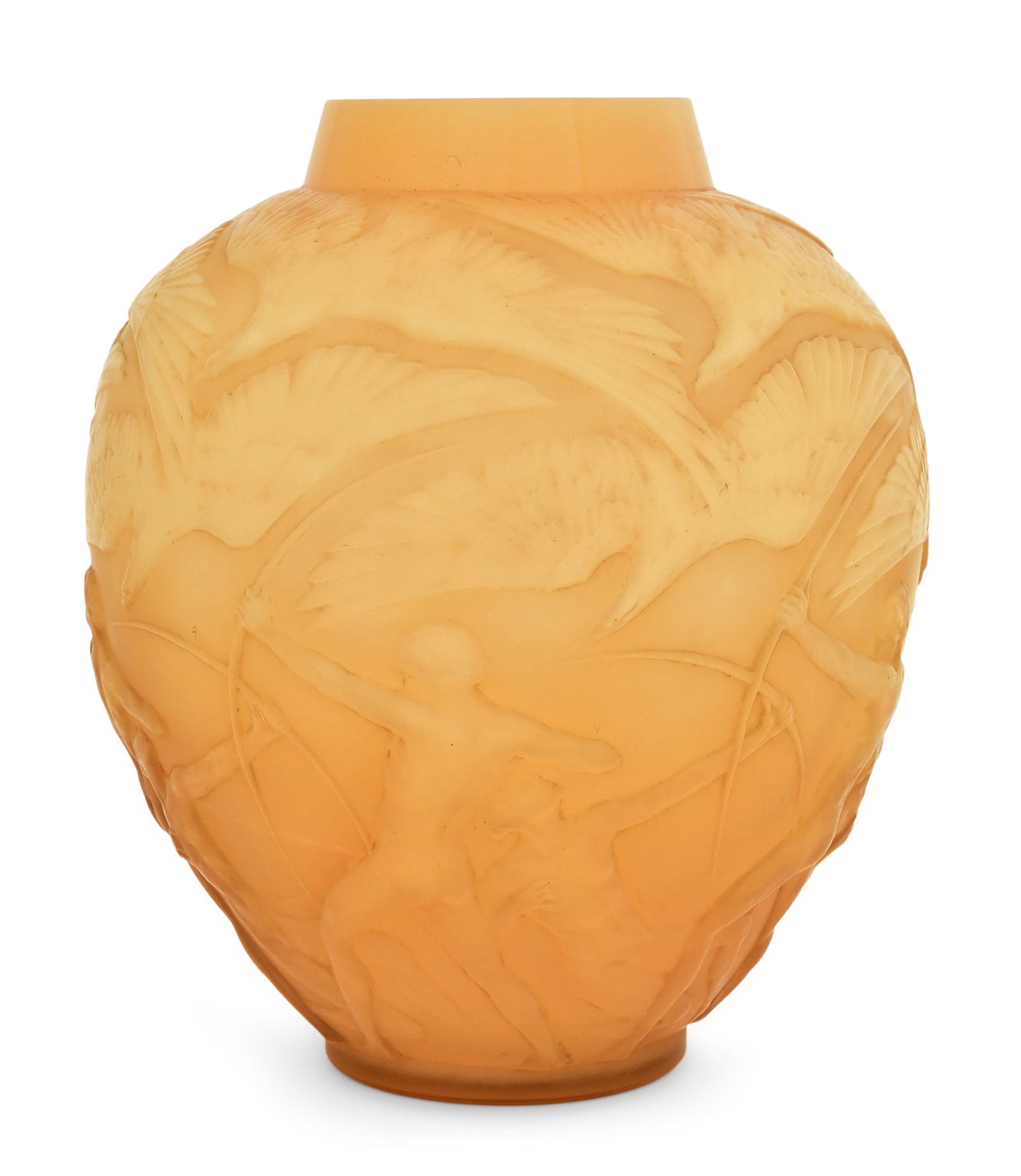 Rene Lalique (French, 1860-1945), "Archers" Vase: Rene Lalique(French, 1860-1945)"Archers" Vasemolded glassmarked "R. Lalique"11 x 9 inchesOther Notes: Fontaine's Auction Gallery can arrange shipping for this item (USA only).