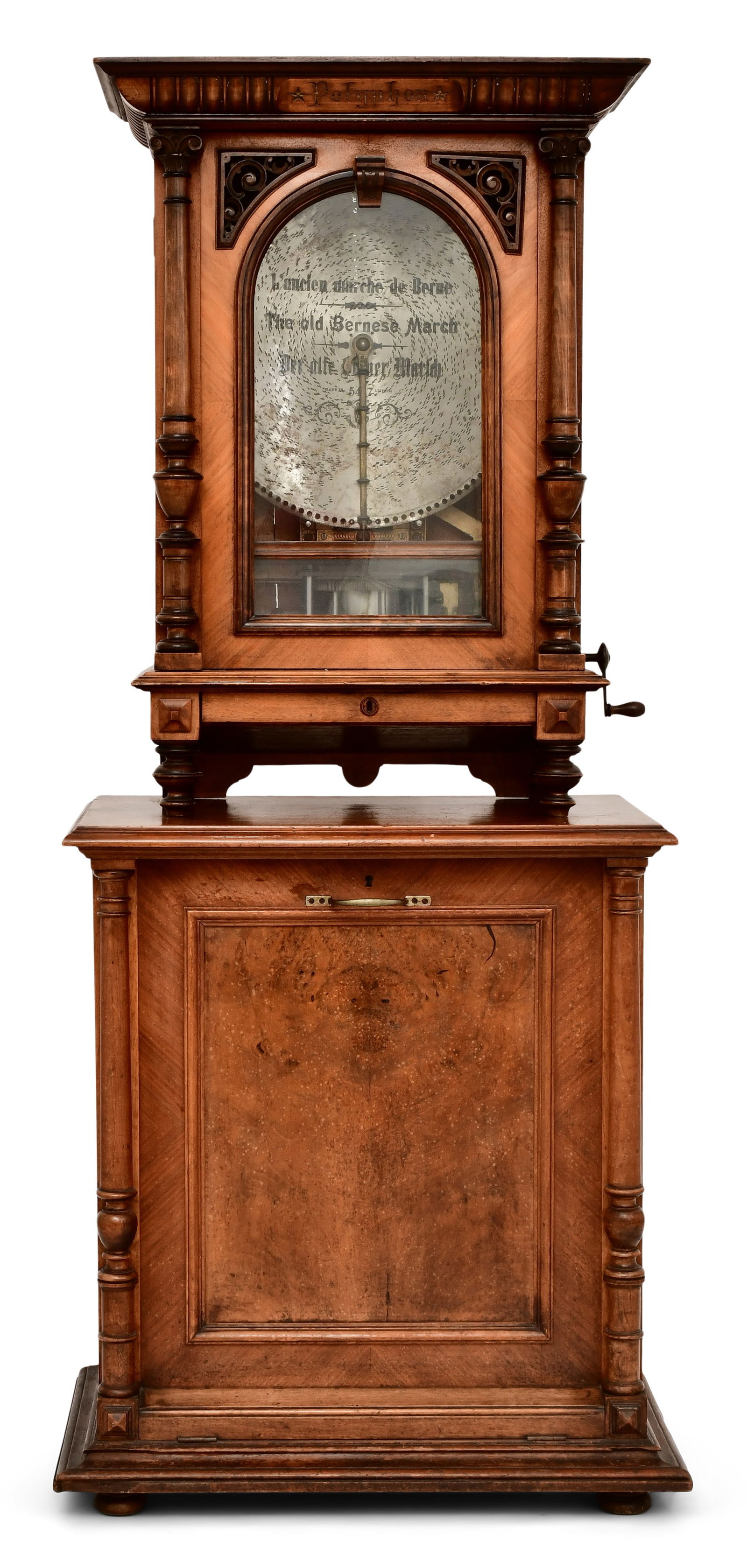 Polyphon Upright Coin-Op Disc Music Box with Cabinet (1 of 1)