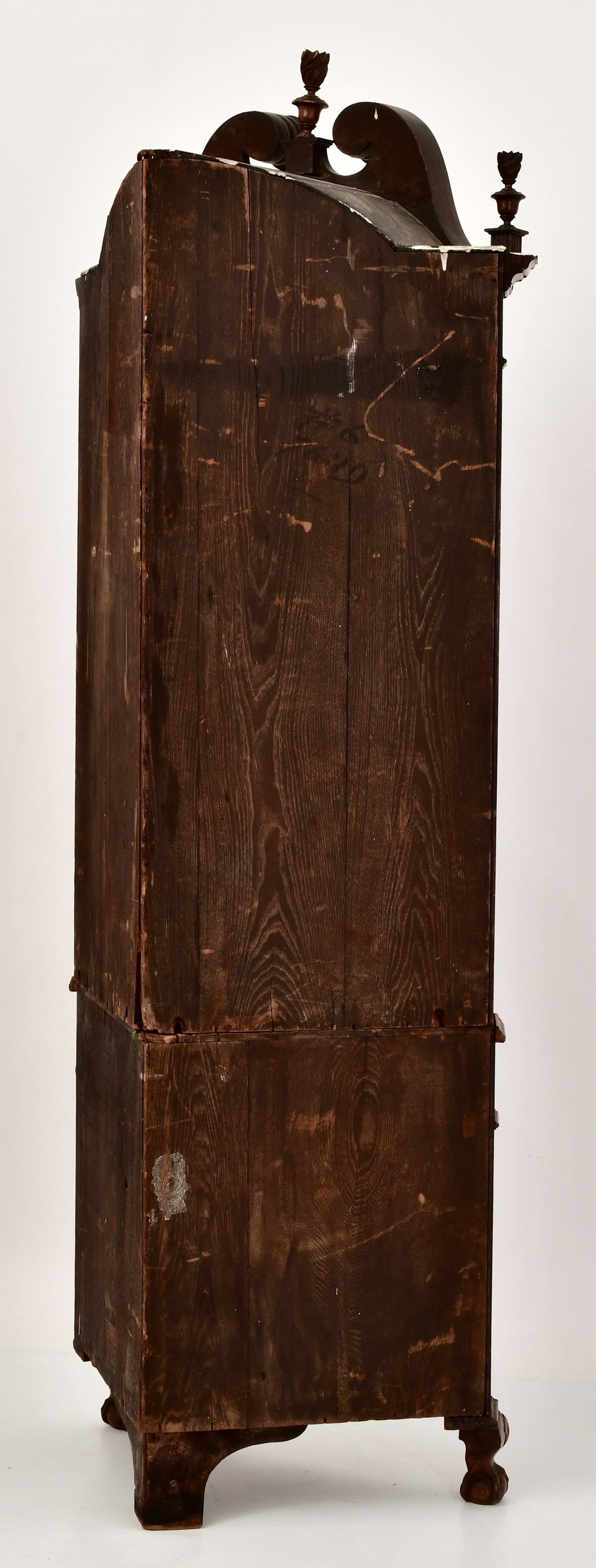 American Chippendale-Style Oak Corner Cabinet - 4