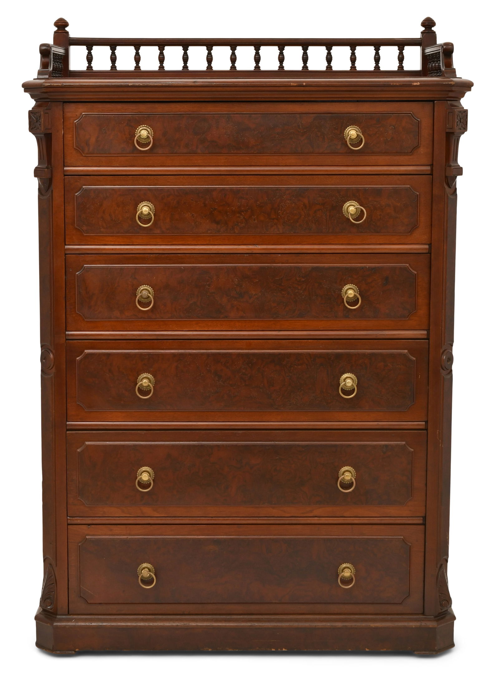 American Walnut & Burl Walnut Lock-Side Chest (1 of 6)