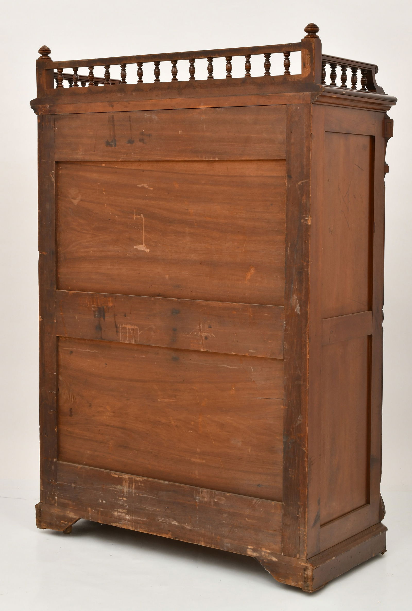 American Walnut & Burl Walnut Lock-Side Chest - 6