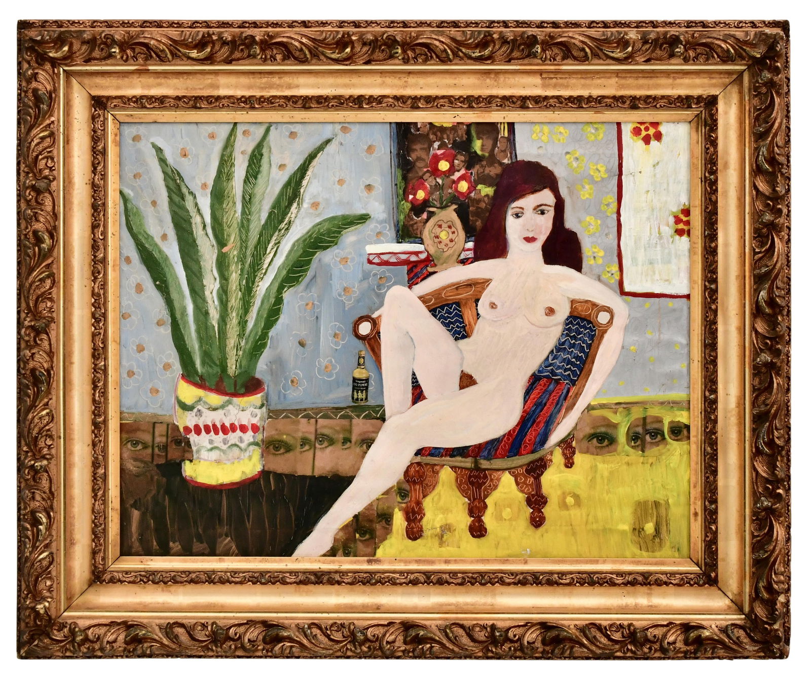 Manner of Olle Olsson-Hagalund (Swedish, 1904-1972), Seated Female Nude: Manner of Olle Olsson-Hagalund (Swedish, 1904-1972) Seated Female Nude oil on canvas unsigned 19 1/2 x 25 1/2 inches (sight) 28 1/2 x 35 inches (frame) Provenance: Private Collection, New Jersey