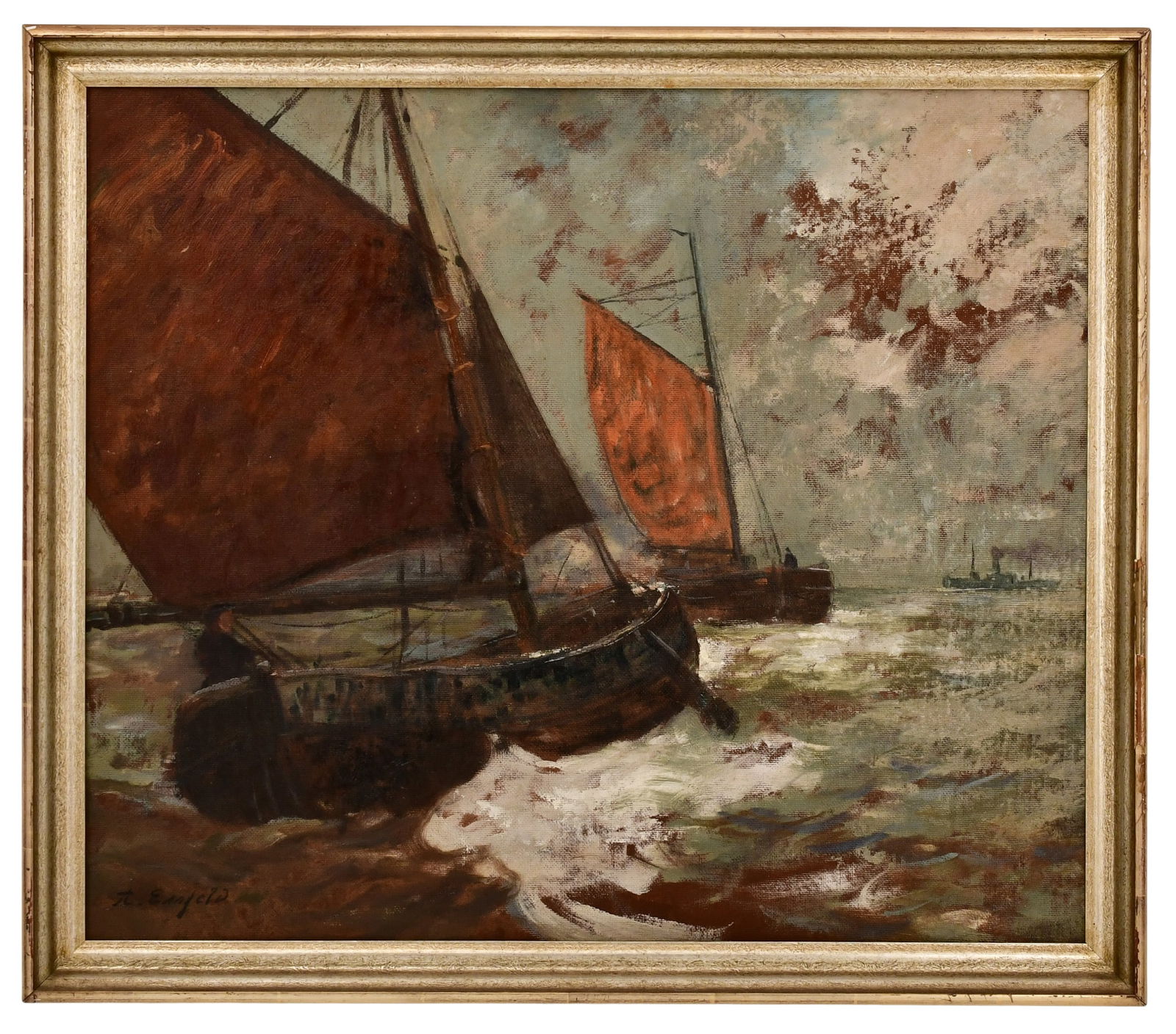 Henry Enfield (English, 1849-1911), Sailing Along the Coast (1 of 1)