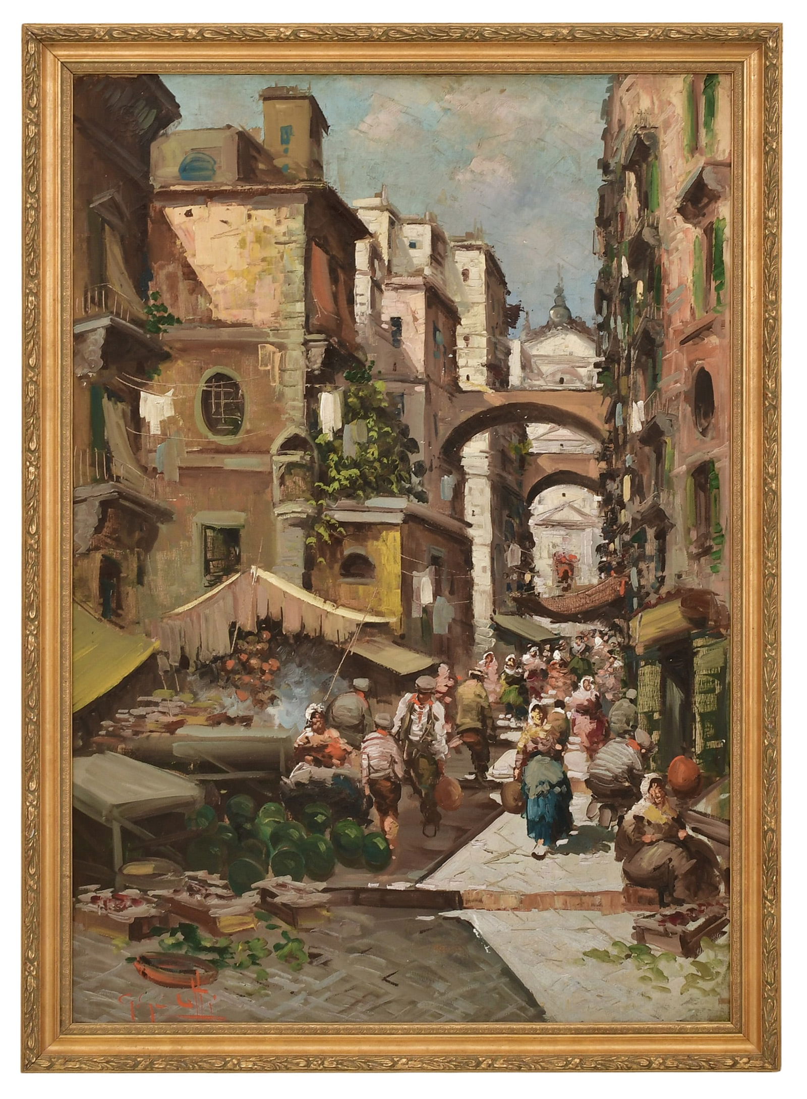 Giovanni Guidotti (Italian, 20th Century), Italian Street Market (1 of 3)