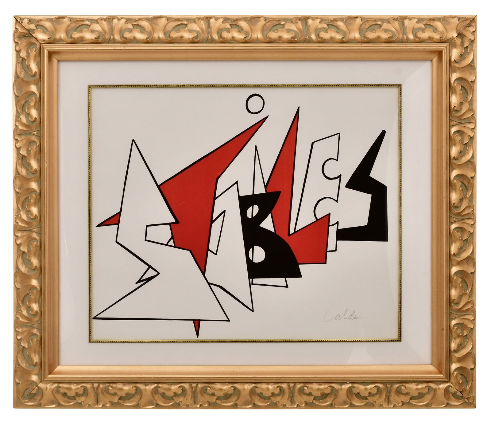 Alexander Calder (American, 1898-1976), "Stables": Alexander Calder(American, 1898-1976)"Stables"lithograph in colorssigned "Calder"13 3/4 x 18 3/4 inches (sight)25 x 29 inches (frame)