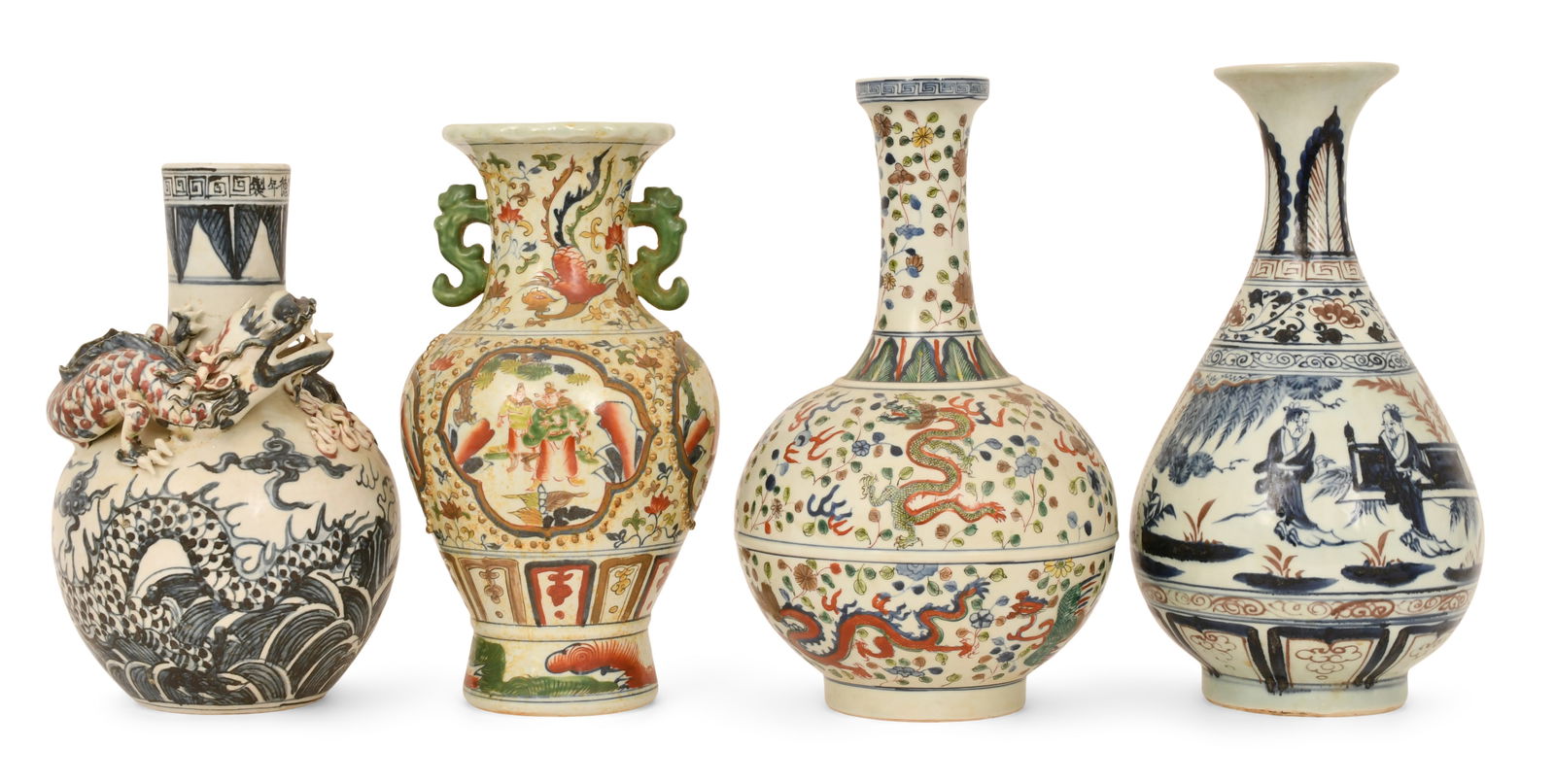 Group of Four Asian Porcelain Vases (1 of 1)