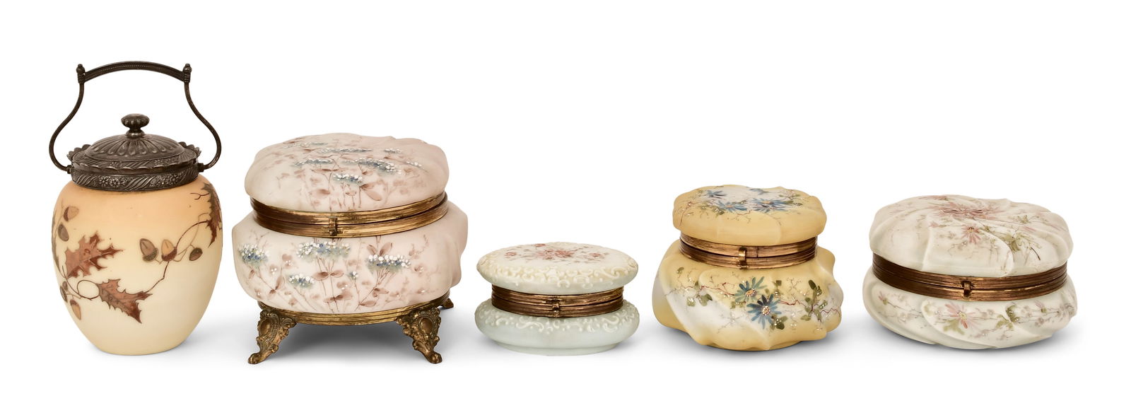 Lot of Five C.F. Monroe "Wave Crest" Glass Pieces (1 of 1)