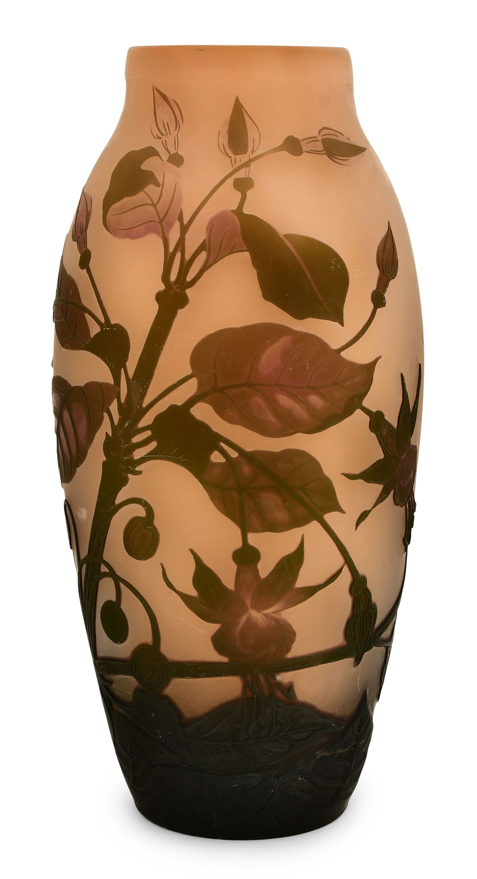 Arsall Cameo Glass Floral Vase: Arsall Cameo Glass Floral Vase early 20th century signed "Arsall" 11 1/4 x 5 inches Other Notes: Fontaine's Auction Gallery can arrange shipping for this item (USA only).