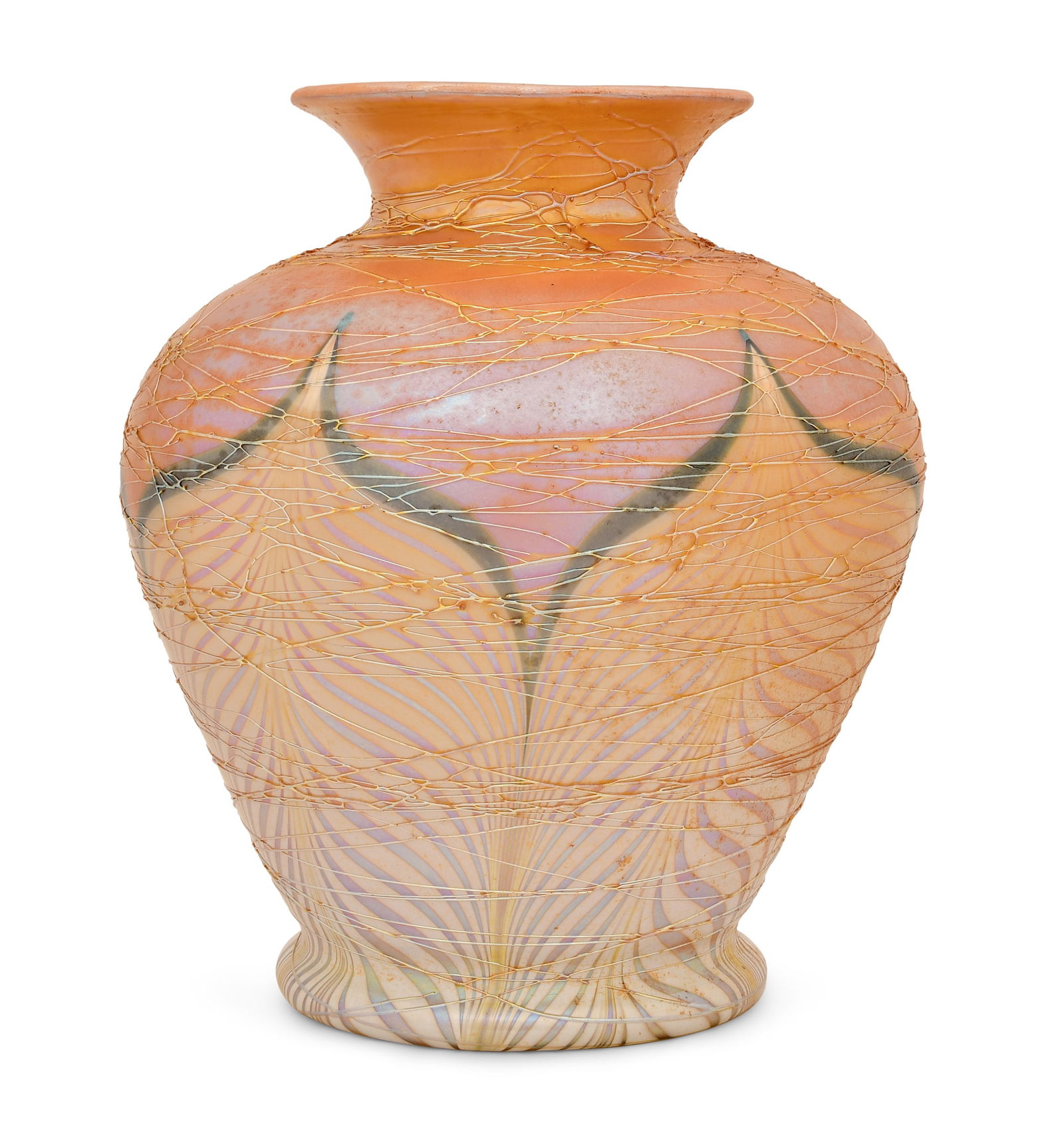 Durand Art Glass Threaded Vase (1 of 1)
