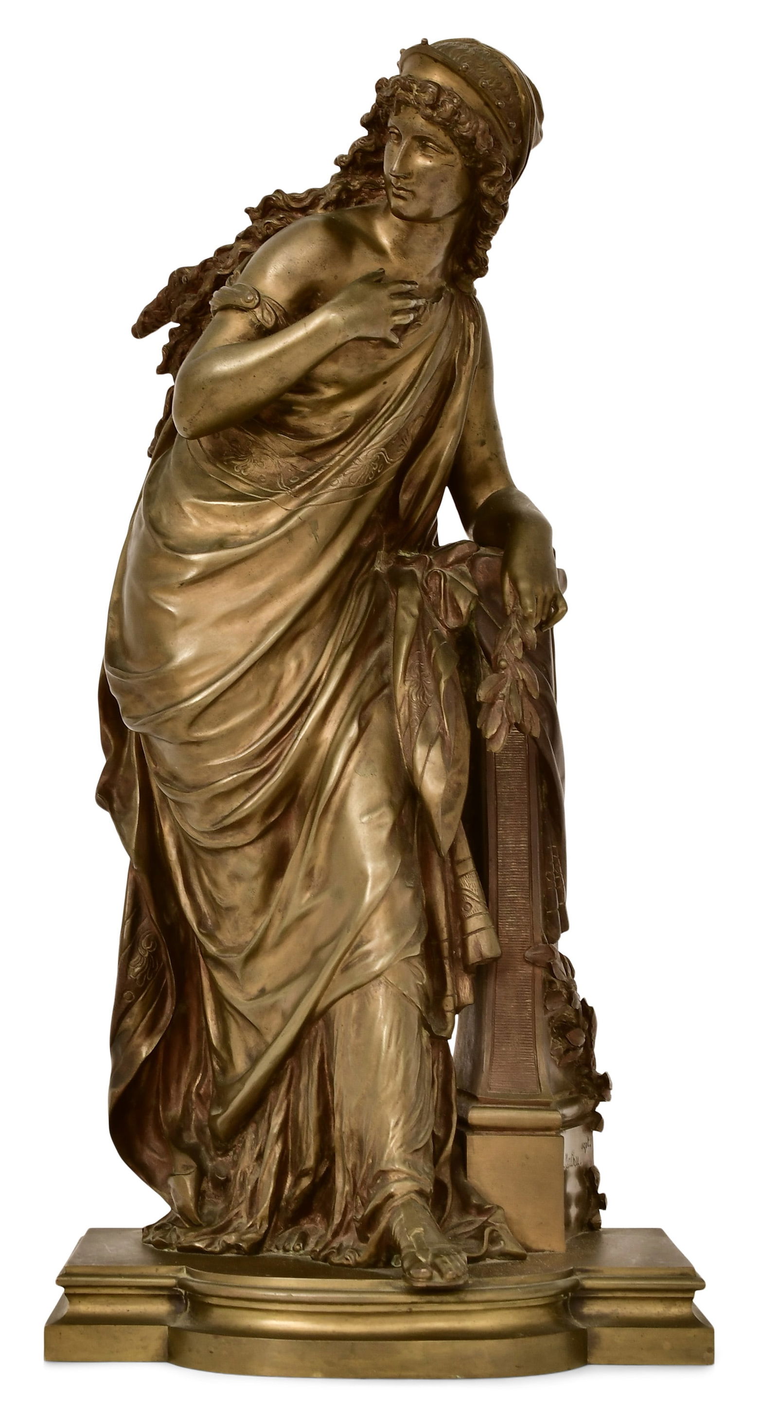 Mathurin Moreau (French, 1822-1912), Bronze Sculpture of a Classical Woman (1 of 1)