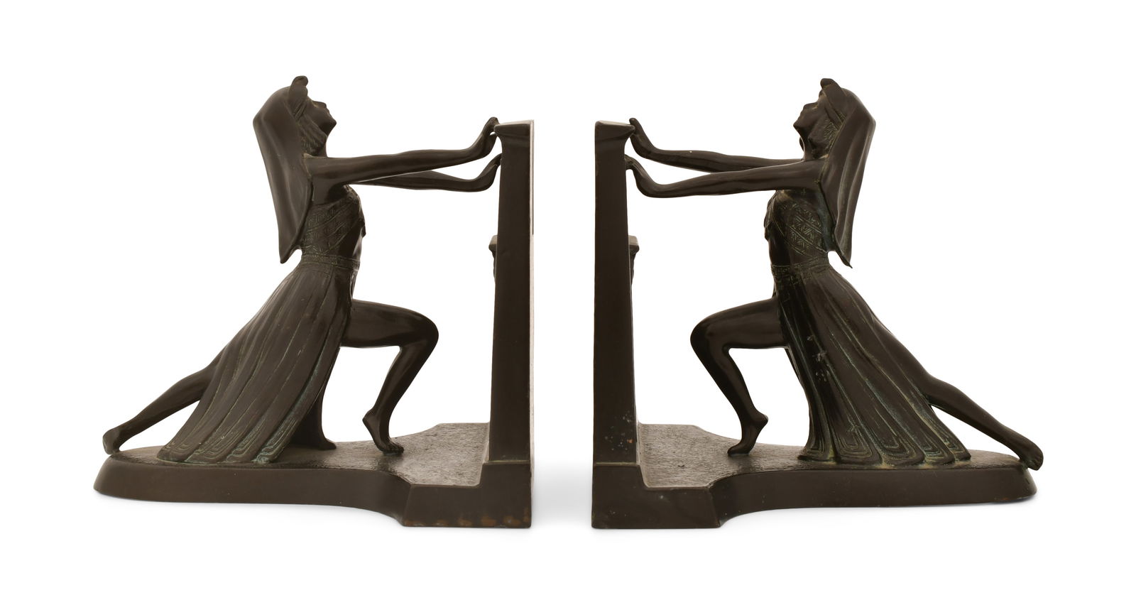 Pair of Art Deco "Queen of the Nile" Bookends by L. Maronson (1 of 1)