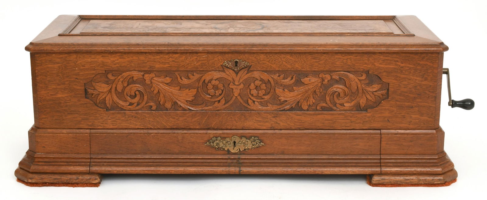 Mermod Freres Oak Cylinder Music Box, Sainte-Croix, Switzerland (1 of 1)