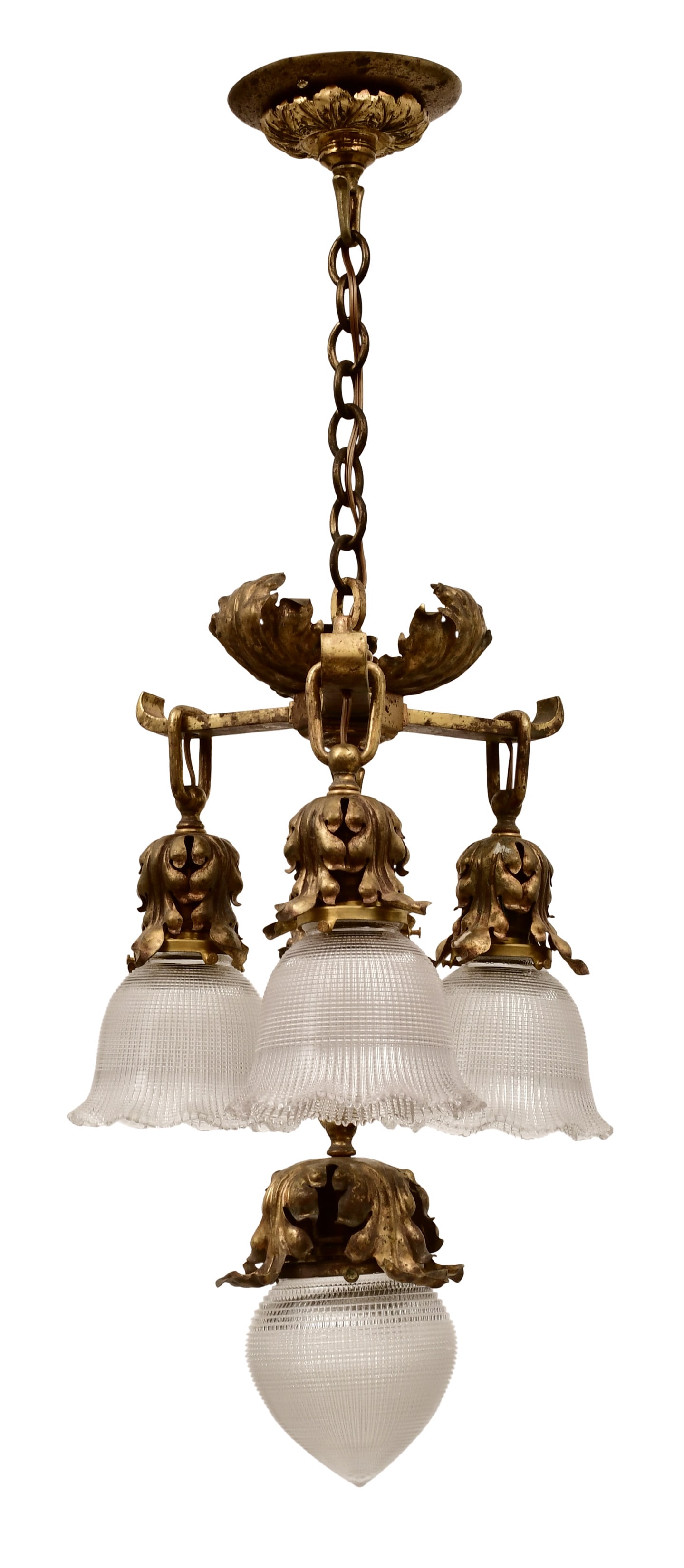 American Gilt Bronze Five-Light Chandelier (1 of 1)