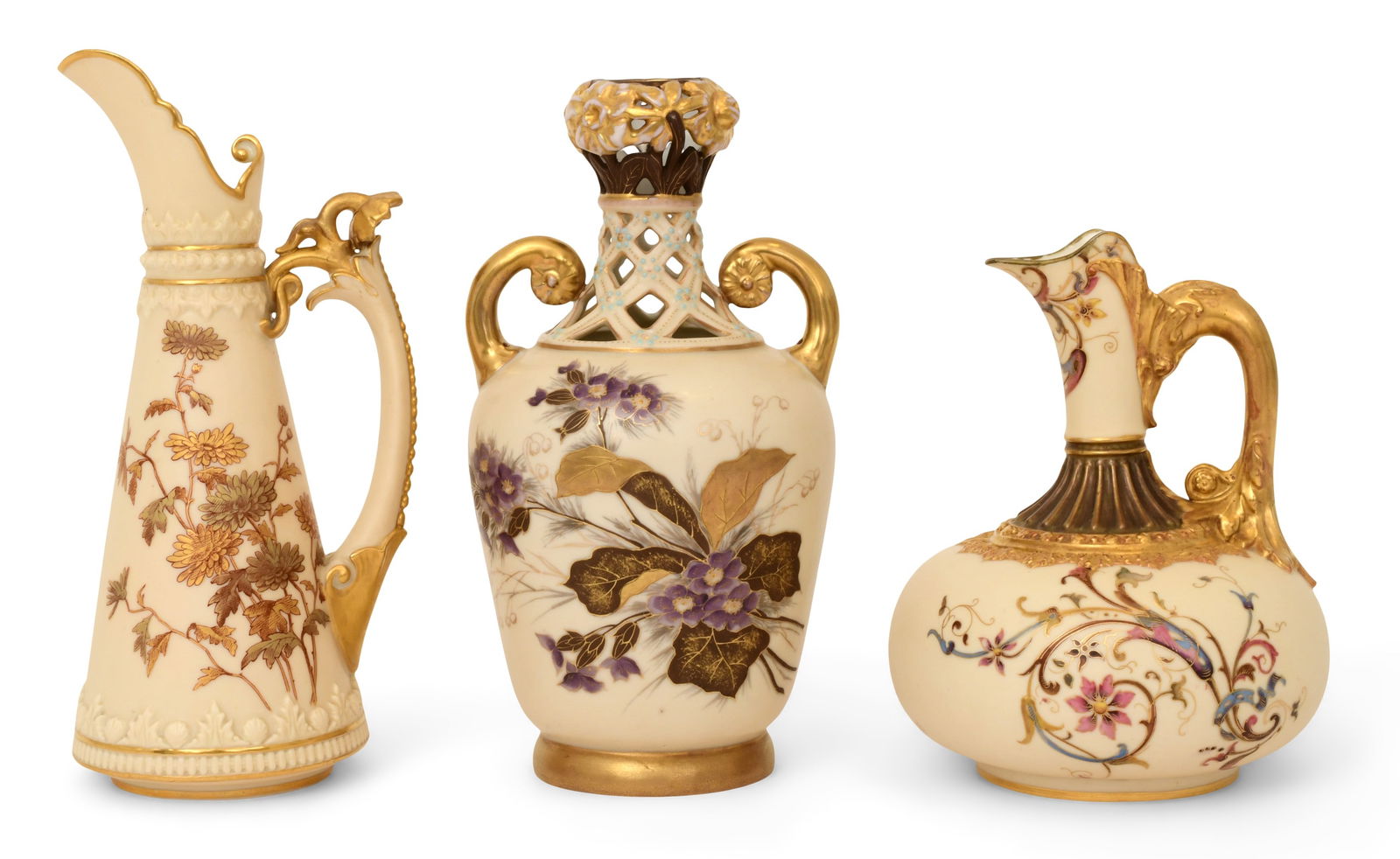 Lot of Three Royal Worcester Porcelain Items (1 of 1)