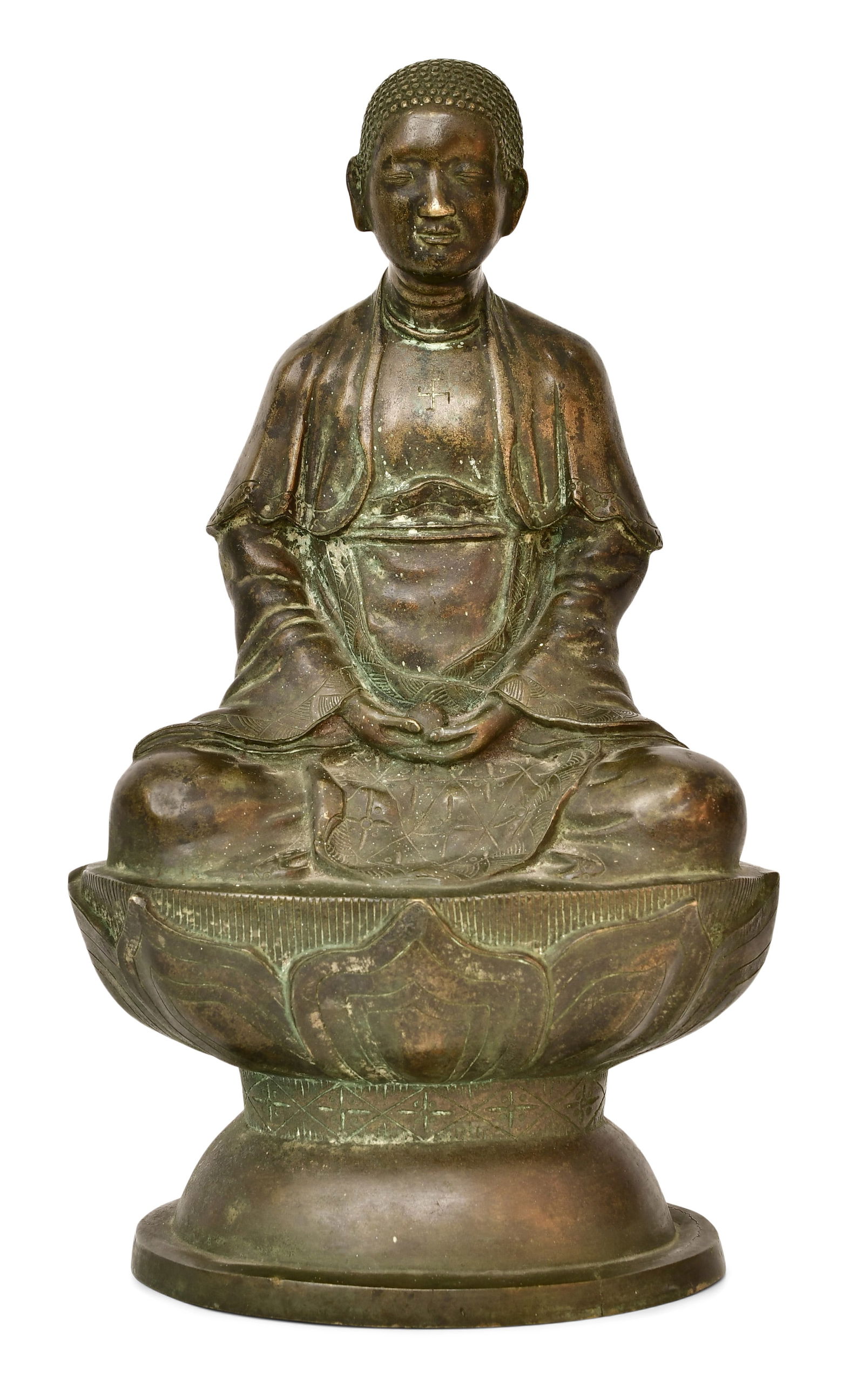 18th Century Asian Bronze Figure of Buddha (1 of 1)