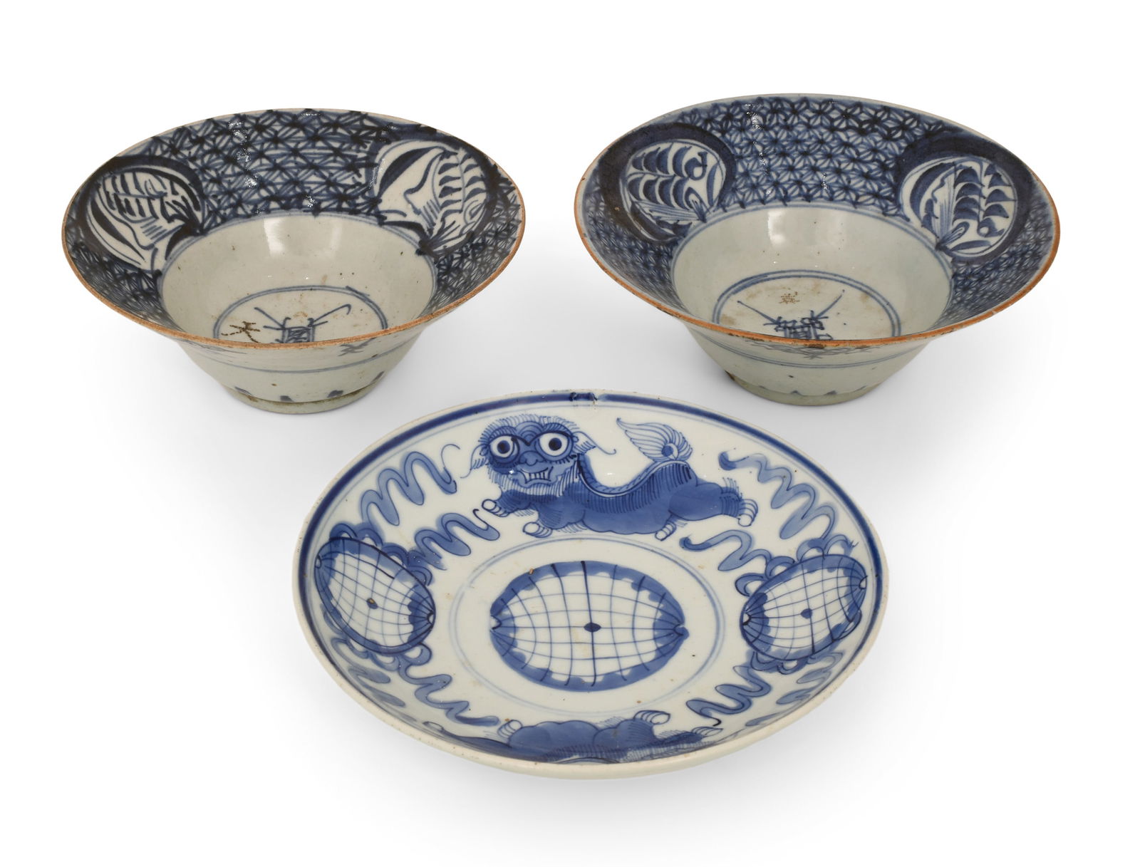 Lot of Three Asian Porcelain Bowls (1 of 1)