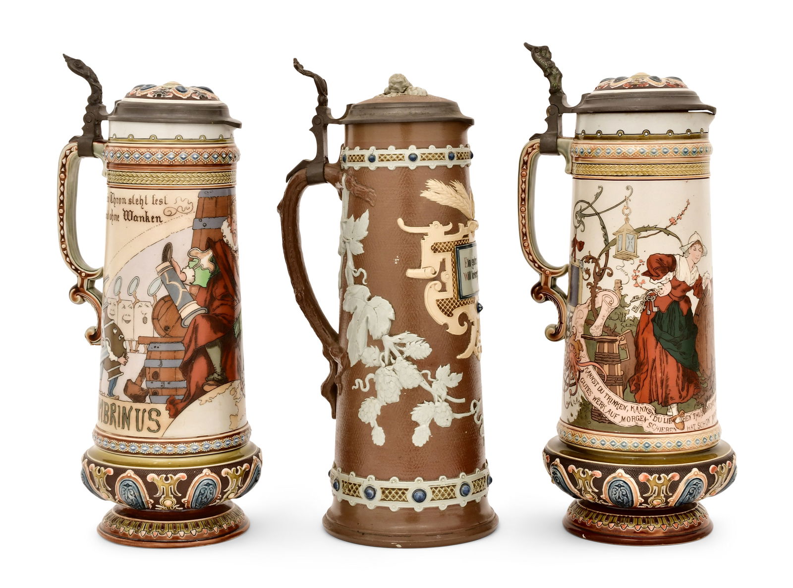 Three Villeroy & Boch Stoneware Pitchers, Mettlach (1 of 1)