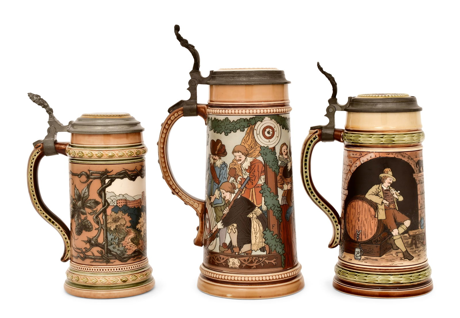 Three Villeroy & Boch Stoneware Steins, Mettlach (1 of 1)