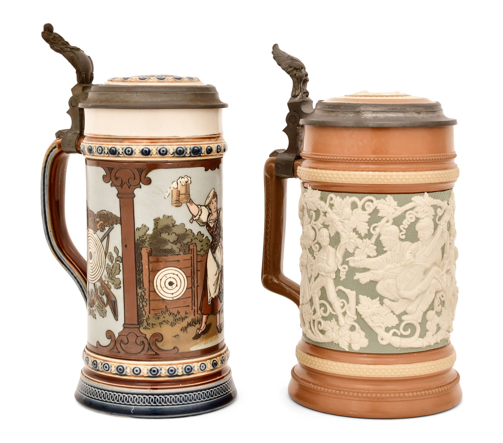 Two Villeroy & Boch Stoneware Steins, Mettlach (1 of 1)
