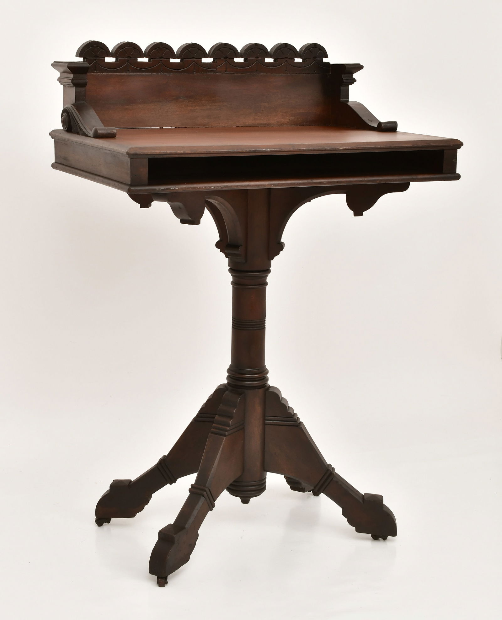 Gothic Revival Walnut Podium - 2