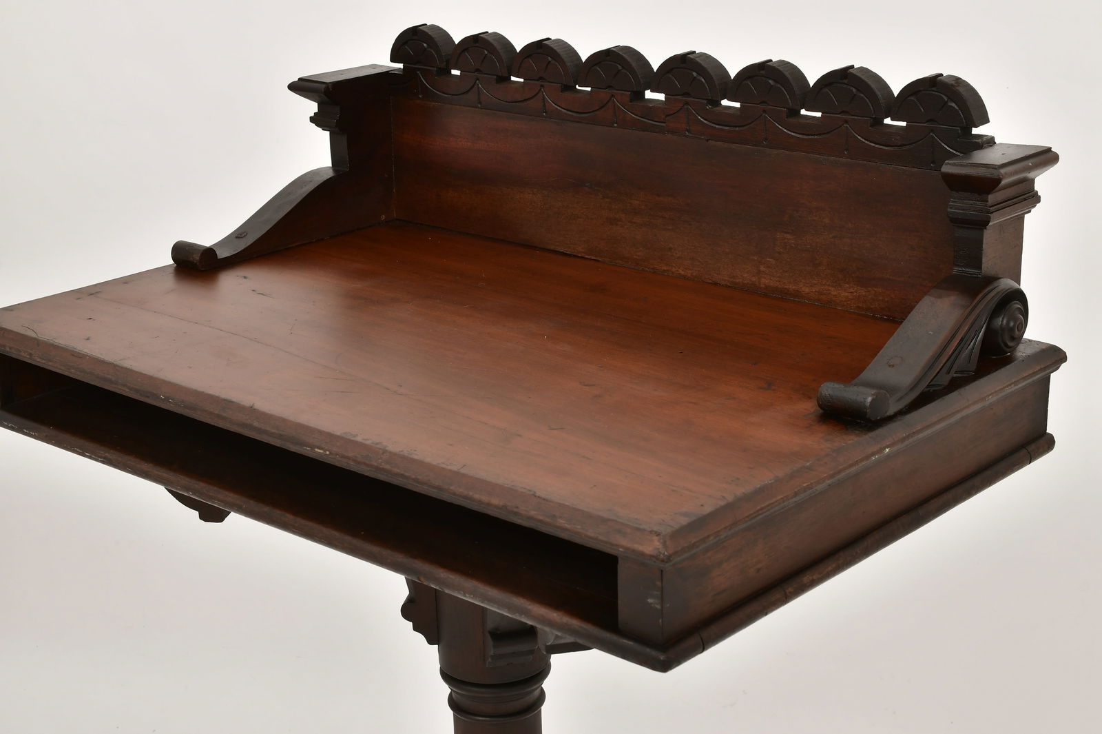 Gothic Revival Walnut Podium - 4