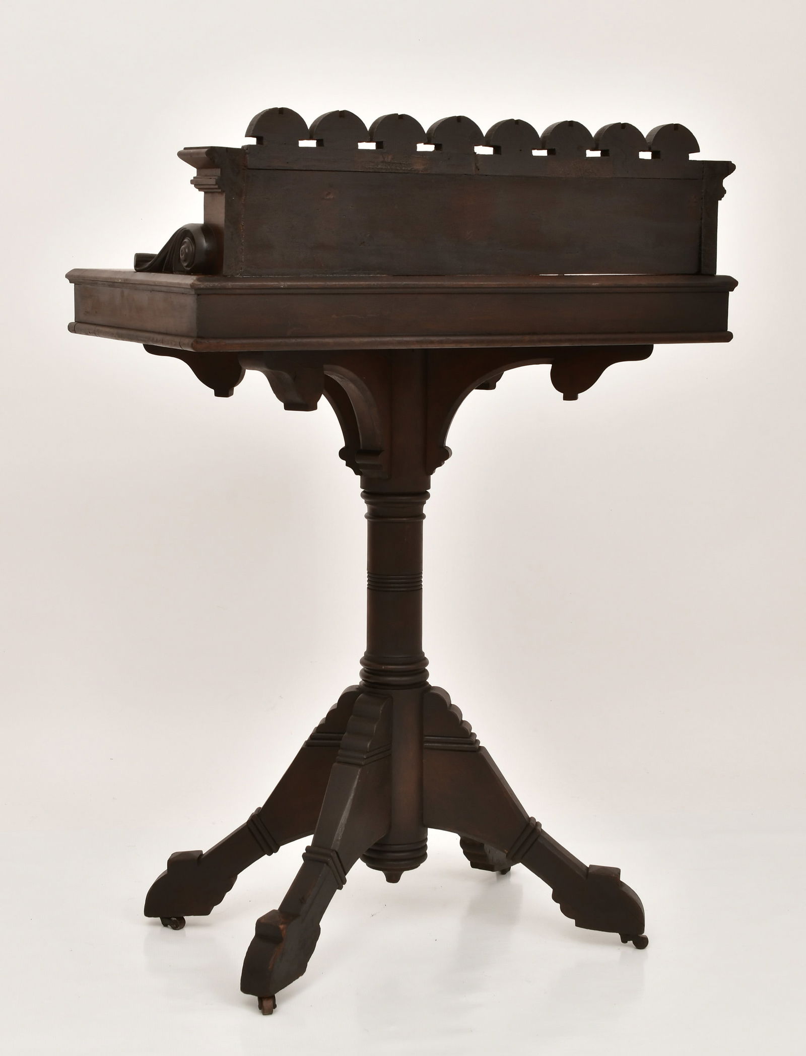 Gothic Revival Walnut Podium - 7