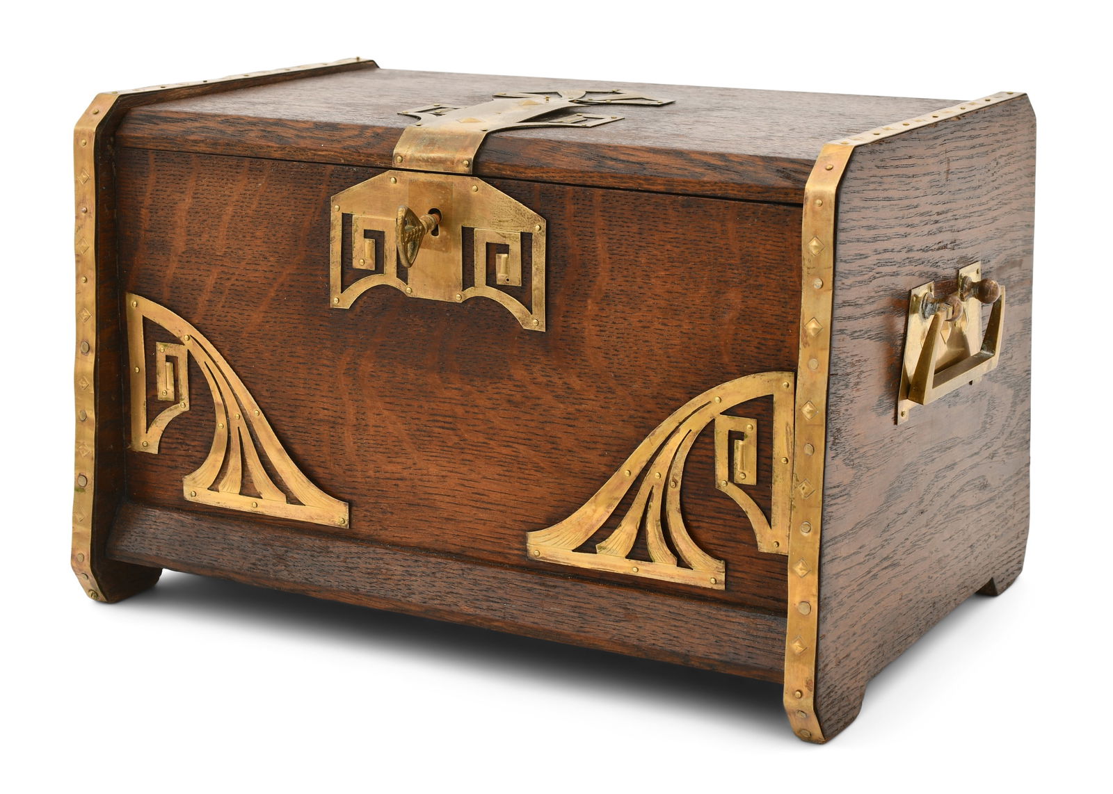 Secessionist Oak & Brass Box (1 of 1)