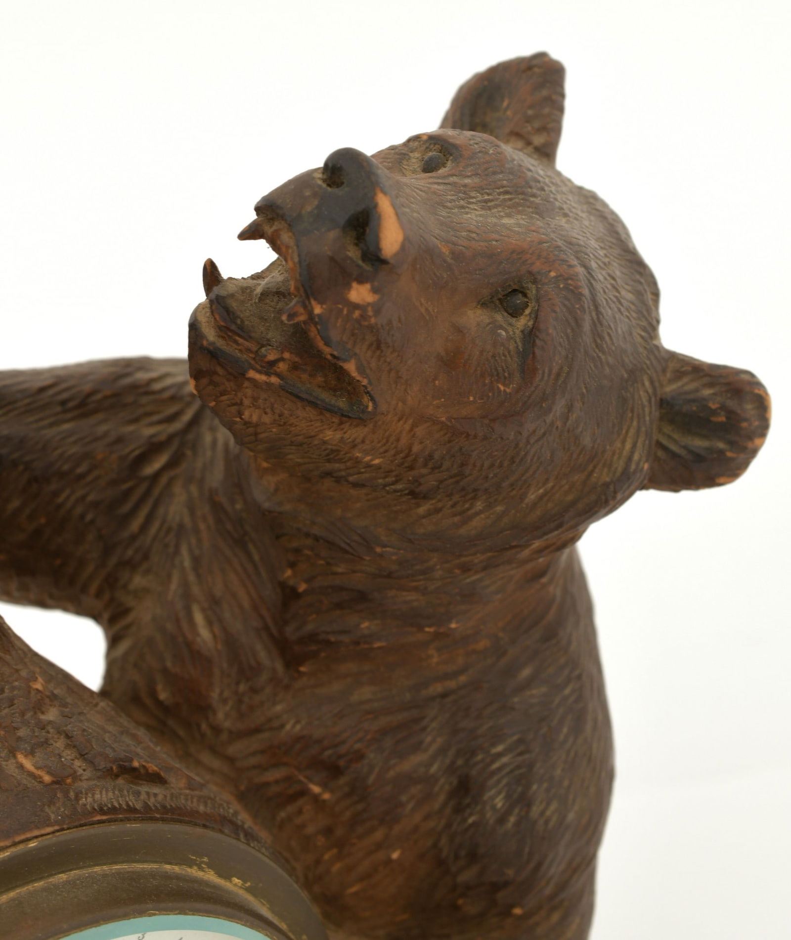 Black Forest Carved Bear Barometer - 3