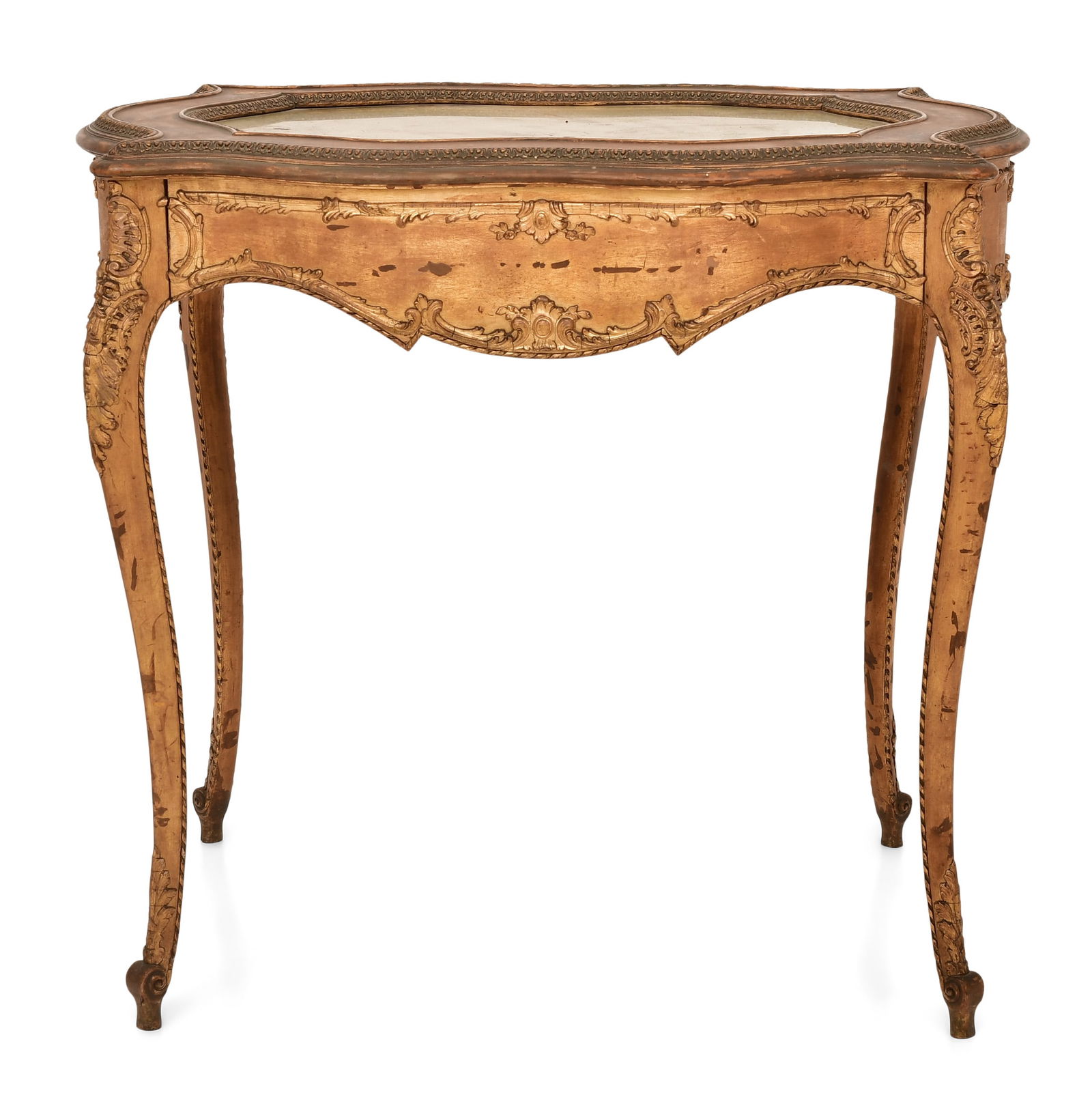 French Louis XV-Style Giltwood Table with Onyx Top (1 of 1)