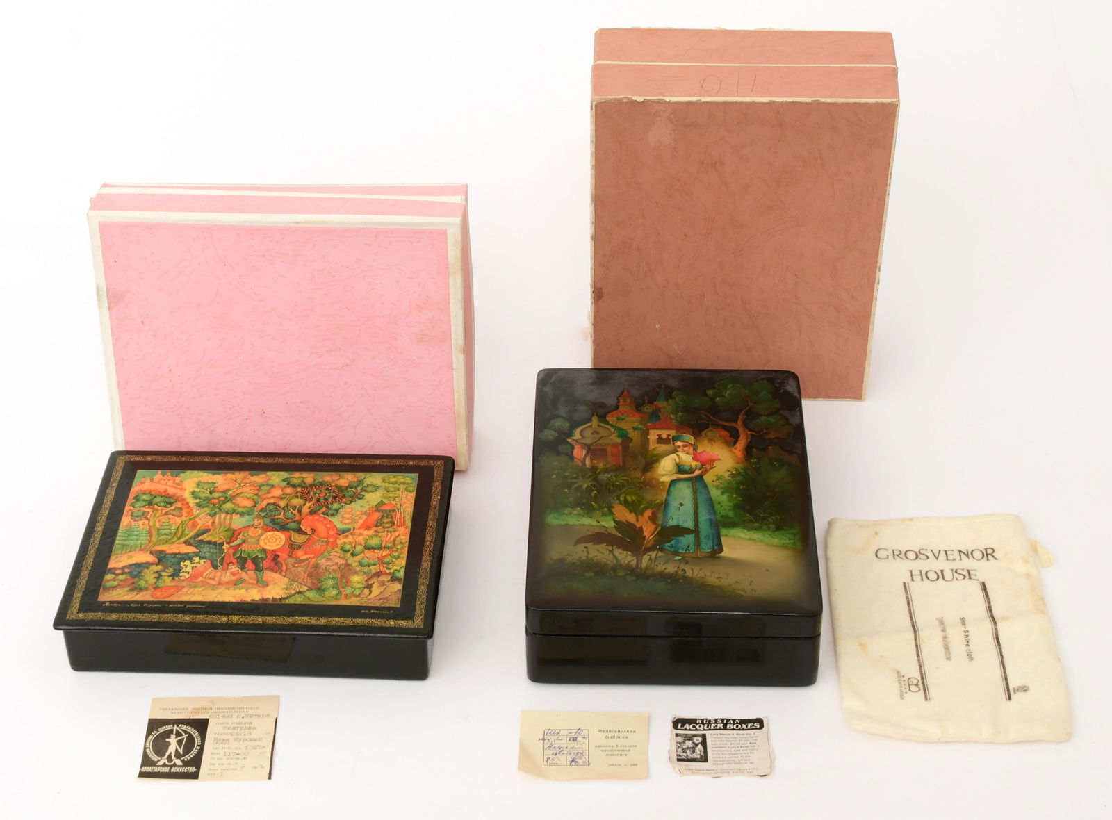 Two Russian Lacquer Boxes - 7