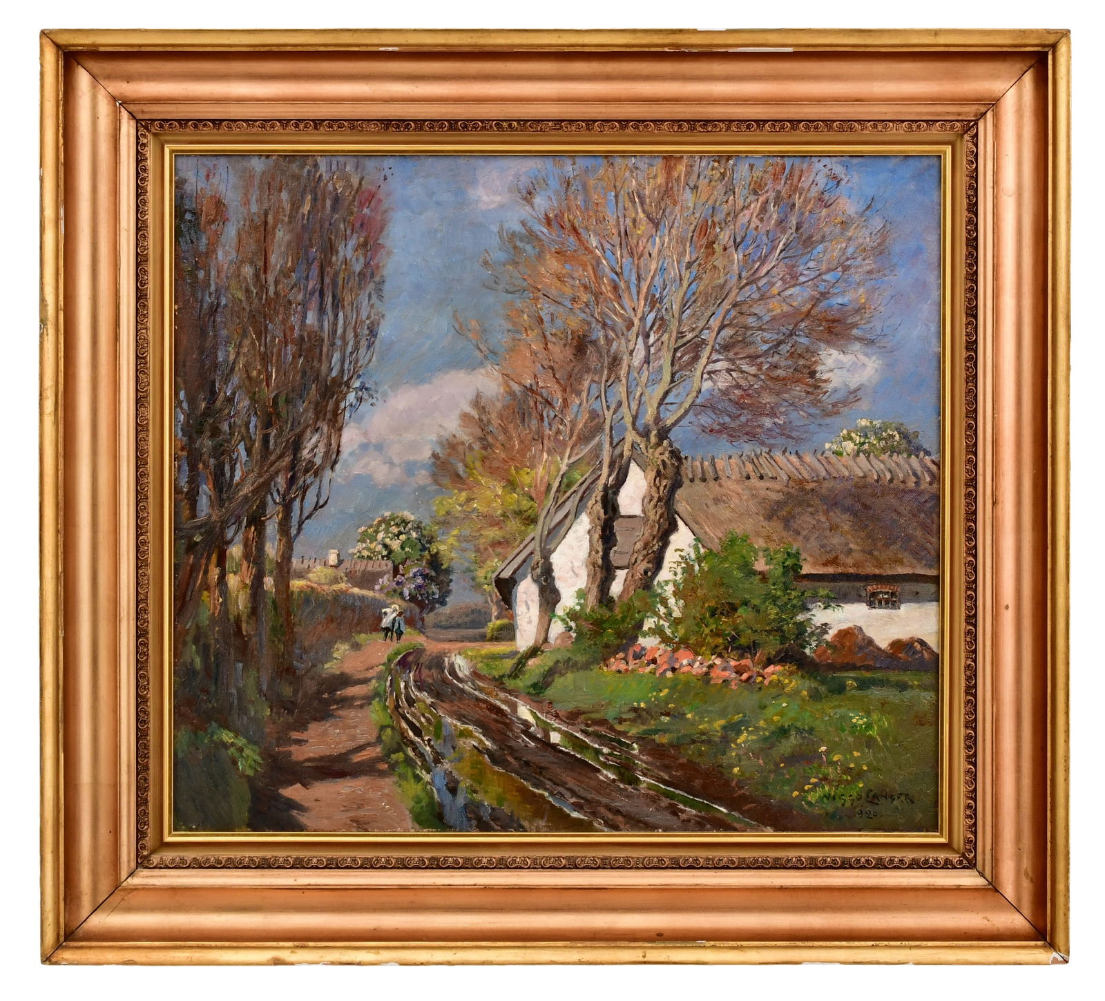 Olaf Viggo Peter Langer (German/Danish, 1860-1942), Landscape with Homestead (1 of 1)