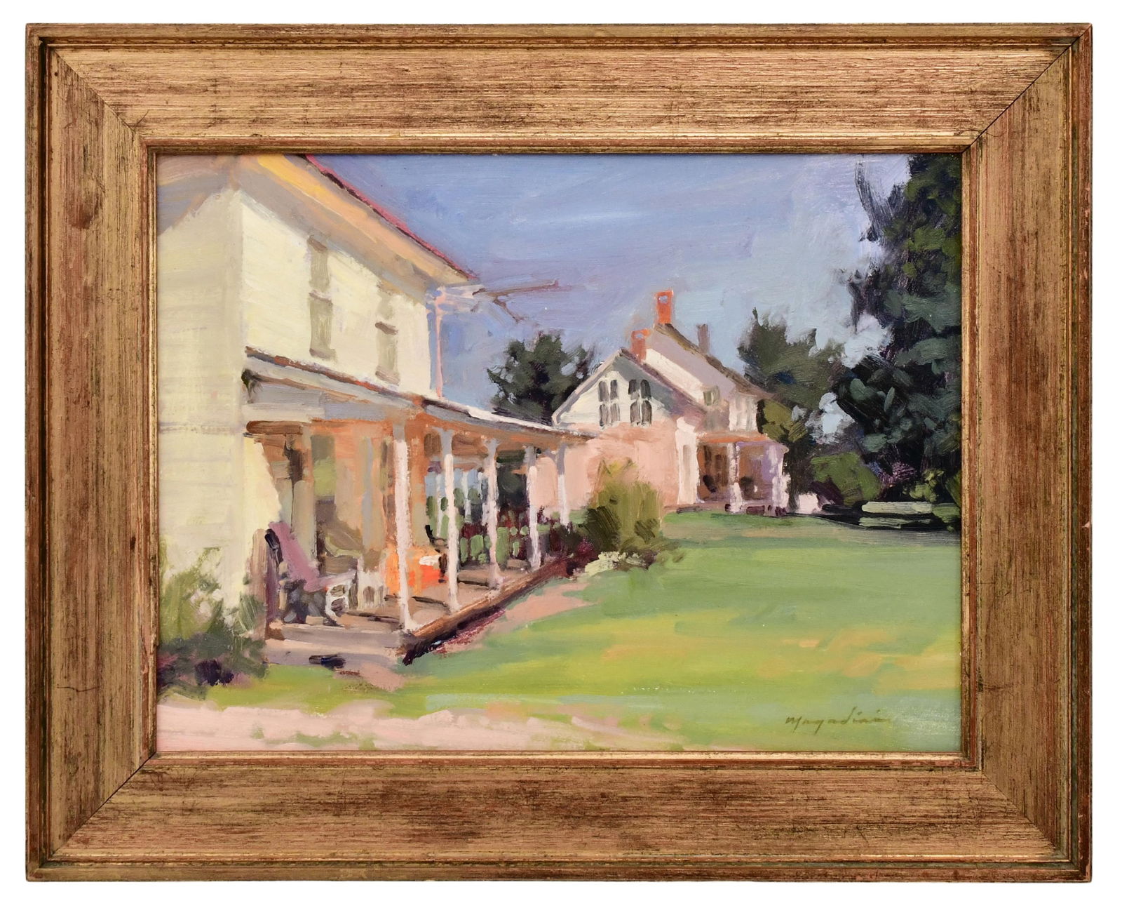 Christopher M. Magadini (American, b. 1946), "Sit a Spell": Christopher M. Magadini(American, b. 1946)"Sit a Spell"oil on boardsigned lower right11 1/2 x 15 1/2 inches (sight)16 1/2 x 20 1/2 inches (frame)