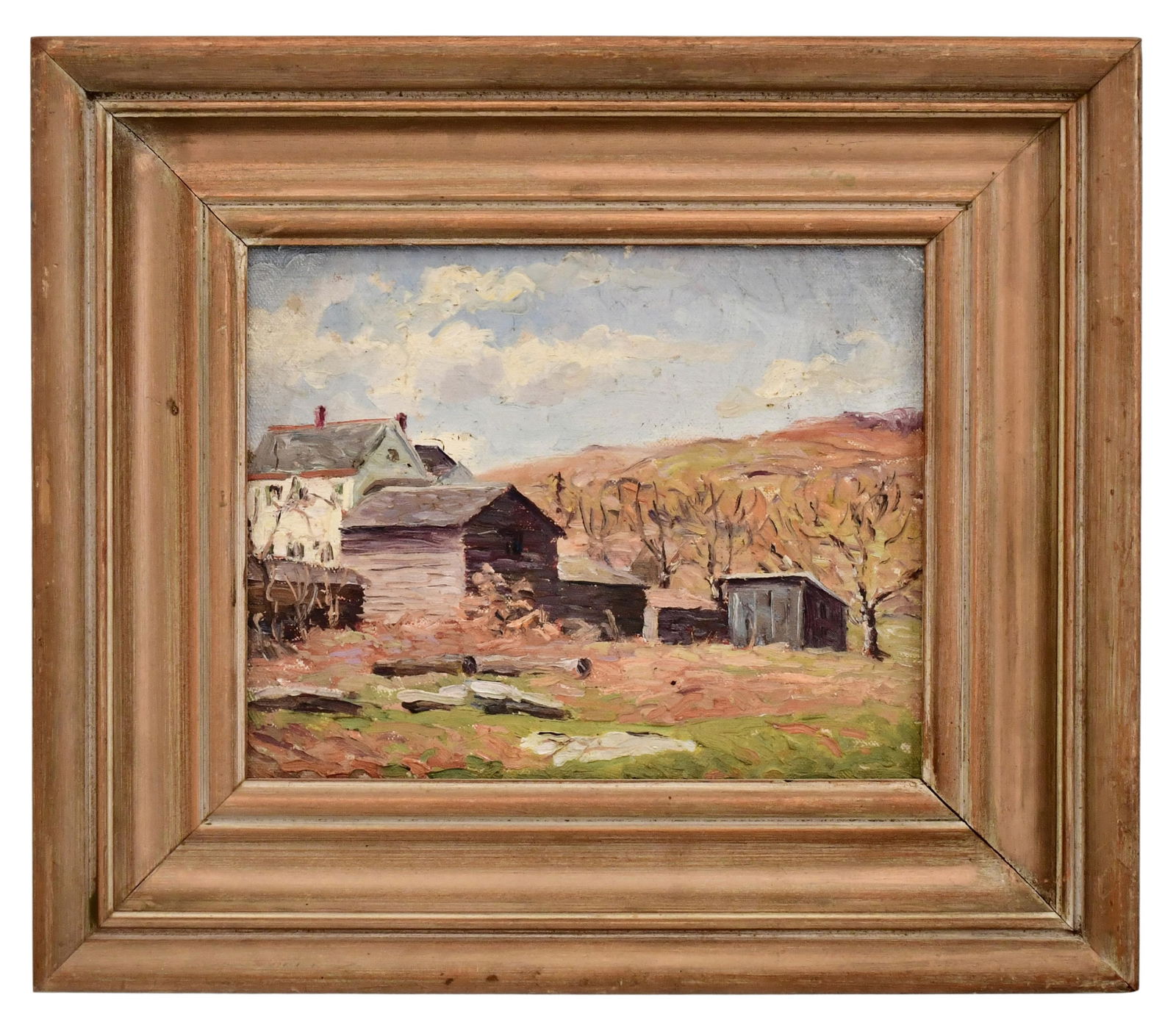 North of Ferry Road, Point Pleasant, Oil on Board, 19th Century (1 of 3)