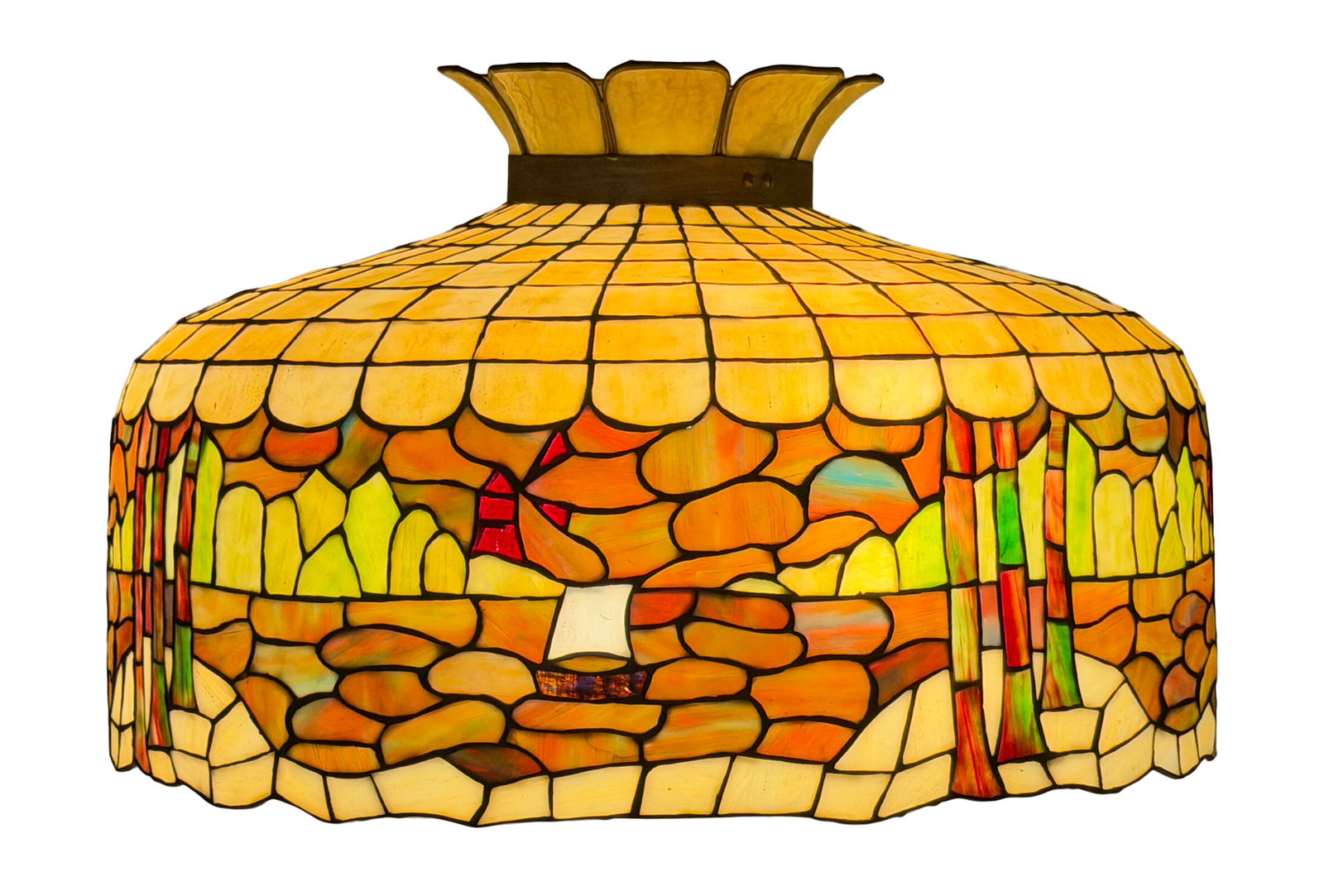 American Leaded Glass Scenic Chandelier (1 of 5)